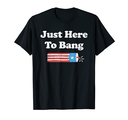Funny Fourth of July 4th of July I m Just Here To Bang T-Shirt