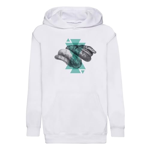 Sweat à capuche enfant serpent premium au design minimaliste de biologie
