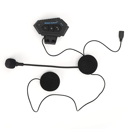 Picysa Auriculares Inalámbricos Bluetooth para Casco con Sonido de Alta Fidelidad y Llamadas Manos Libres para Andar en Motocicleta, Plástico Liviano, 1 Unidad