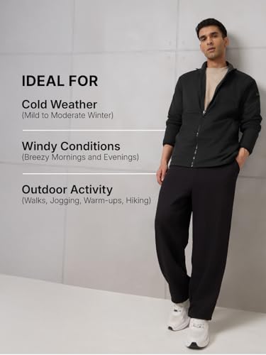 Image of TECHNOSPORT Men's Regular Fit Solid Kangaroo Pocket Reversible Winter Jacket With Technowarm+, Redefine Your Outdoor Moves