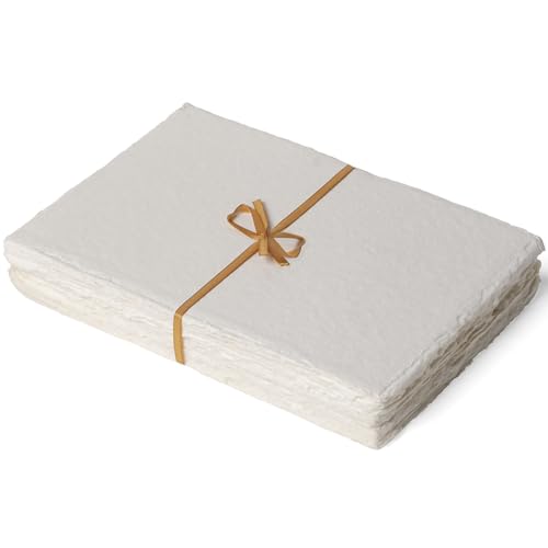 Papel hecho a mano premium de algodón egipcio virgen con textura vintage de 400g