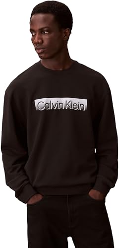 Calvin Klein EU Sportswear Graphic Crewneck Lv04lf231g Sudaderas, Black (Black), M para Hombre