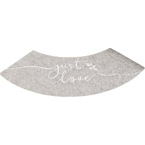 Tapis de douche d'angle antidérapant et tapis de bain incurvé lavable - 2