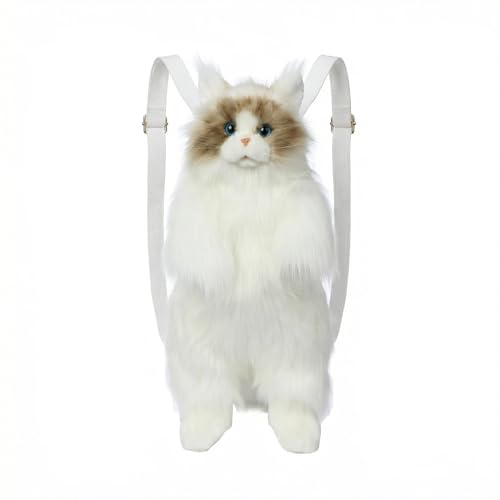 CU-MATE 20" Cute Plush Animal Cat Backpack Multiple Fashion Shoulder Bags Crossbody with Adjustable Straps for Women Girl Boy Kid (Muppet Cat Backpack) by CU-MATE - Used condition - US$45.12