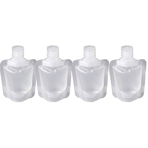 TACKMETER Travel Liquid Bag,Makeup Bag Travel foldable soft bag, Portable Disposable Transparent Bottling for Facial Cleanser, Shampoo, Shower Gel Sample (50ML) Cover