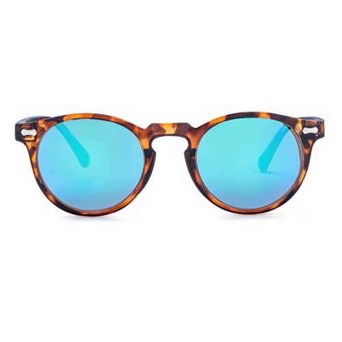 Image of JOVAKIT Vintage Kids Polarized Sunglasses for Girls Boys Age 2-9, Round Sun Glasses for Children UV400 Protection
