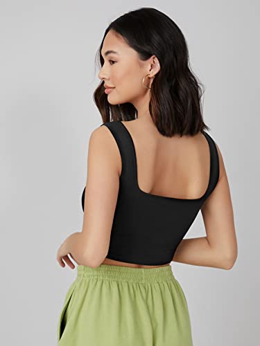 Aahwan Women's & Girls' Solid Ribbed Square Neck Tank Tops - Image 2