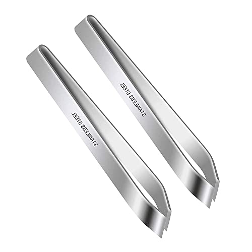 JINXM 2 Pièces Pince pour Poisson Pince a Aretes de Poisson Pinces à Epiler Pince Plate pour Poisson pince arrete poisson Pour Enlever Les ArêTes De Poisson,Les éCailles De Poisson