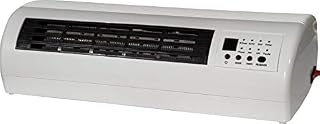 Netagon 2kW 2000W Electric White Modern Oscillating Ceramic PTC Overdoor Heater Instant Heat and Cooling Air Fan Setting with Remote Control and 7.5 day Timer