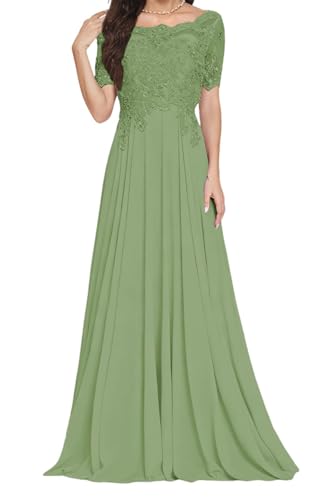 Robe de Mère de la Mariée haut de gamme, dentelle raffinée et mousseline