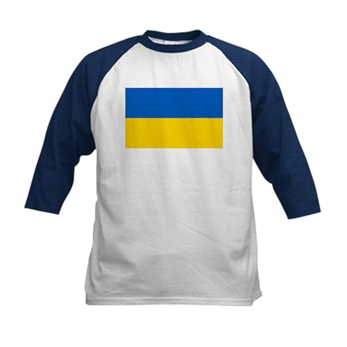 CafePress Flag of Ukraine Baseball Jersey Kids Cotton Baseball Jersey, 3/4 Raglan Sleeve Shirt