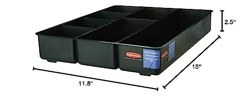 Rubbermaid Extra Deep Desk Drawer Director Tray, Plastic, 11.875 X 15 X 2.5 Inches, Black #TOP7