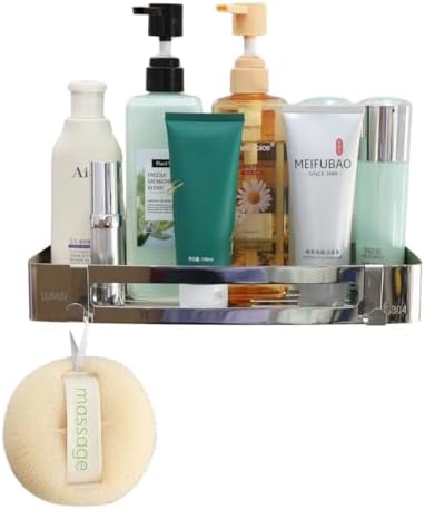 LUMAI Suporte Porta-Shampoo e Sabonete de Canto Retangular em Aço...