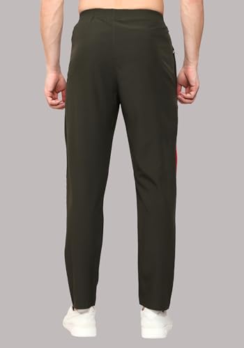 Image of Men's Ns Lycra Spandex Mixx Polyester Sports Trackpants with Both Side Zipper Pockets