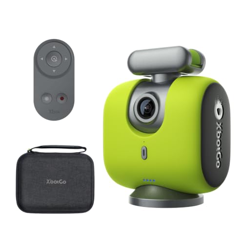 XbotGo Chameleon（xbotgo2) アクションカメラ 収納キット サッカー・バスケットボール・チームスポーツ向け 自動追尾 ai搭載 室内や屋外利用可能 ハイライト編集 ライブ配信 8時間連続稼働 540g超軽量 簡単操作 モニター監視可能(ライムグリーン)