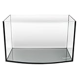Aquatop EuroStyle Bowfront - 8.7-Gallon Nano Semi-Circle Glass Aquarium, Safe for Freshwater & Saltwater, Desktop Fish Tank, Panoramic Tank, ES-18