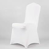 NUOLUX 1 pcs Spandex Folding CHAIR COVERS Wedding Supplies - White