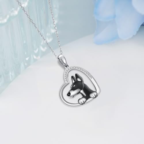 Shih Tzu/Yorkie/Doberman/Black Pug/Dachshund/Boston Terrier/German Shepherd/Dalmatian/Capybara/Necklace 925 Sterling Silver Dog Necklace for Women Cute Animal Dog Jewelry Gifts for Women3