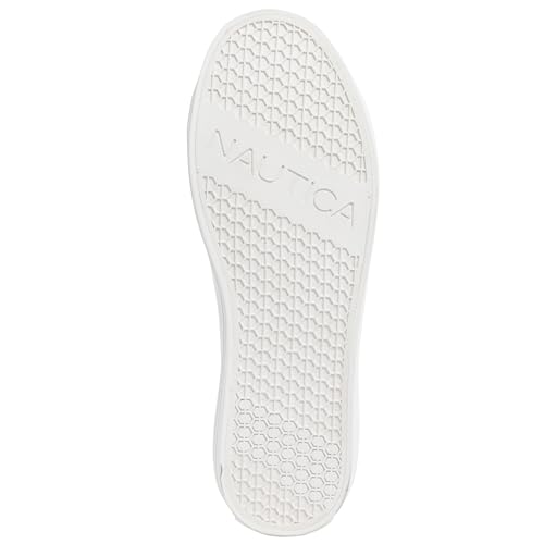 Image of Nautica Women's Fashion Sneaker, Classic Low-Top Lace-Up Casual Shoe with Metal Side Logo and Soft Cushioned Comfort for Everyday Wear