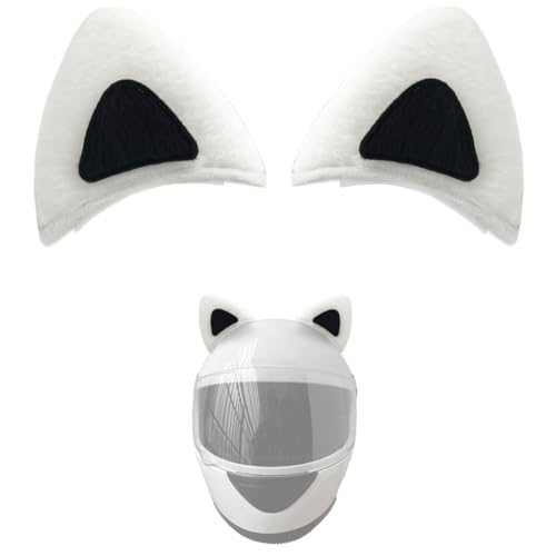 1 Pair Plush Cat Ear Helmet Horns for Ski Bicycle Motorcycle Helmet Cute Helmet Accessories Decoration Helmet Ears Black