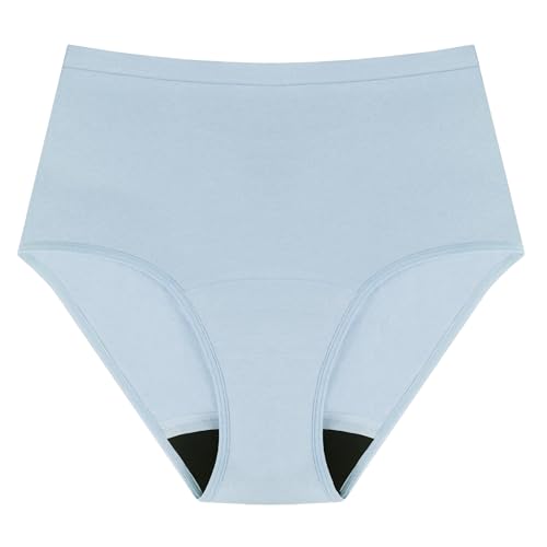Image of AIRCUTE Washable Urinary Incontinence Protective Underwear for Women Leak Proof Absorbent Reusable Panties 60ML 1 Pack (Baby Blue, X-Large)