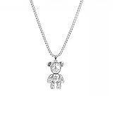 [HAPVITAL] ネックレス メンズ レックレス ステンレス アクセサリー ペンダント 人気 シルバー男性 ー対応 誕生日プレゼントネックレス チェーン アレルギ メンズネックレス (ベア・デザイン)