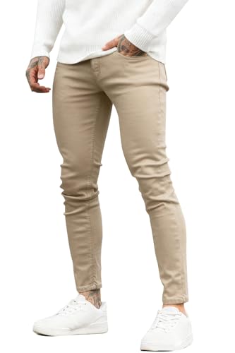 Image of GINGTTO Skinny Jeans Men Slim Fit Stretch Tapered Leg