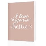 KJULYW Bestie Gifts Photo Album 4x6, Best Friend Friendship Gifts for Women Friends, I Love You Bestie Small Memory Photo Album Book for Family 18 Pockets Hold 36 Pictures