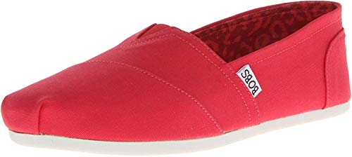 Image of BOBS from Skechers Women's Plush Peace and Love Flat,Red,11 M US