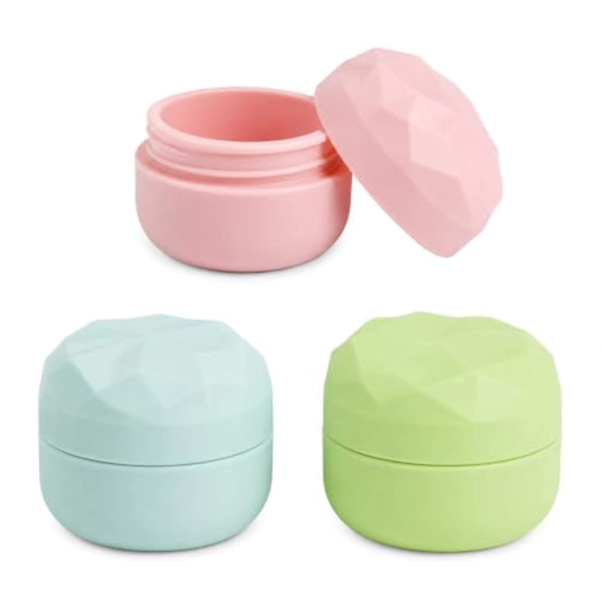 3pcs Silicone Travel Cream Jars, 20ml Leakproof Containers