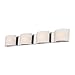 Alico BV6T4-10-16M Pandora - Four Light Bath Vanity, Choose Finish: 16M: Matte Satin Nickel