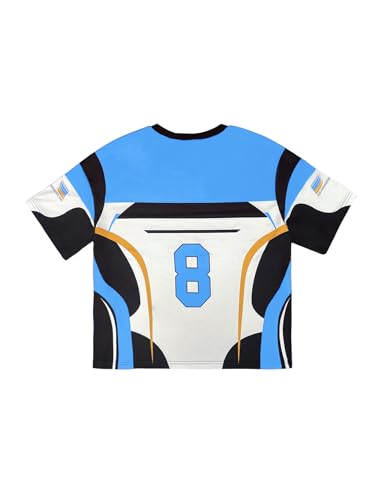 Women's Jersey Shirts Graphic Color Block Racing T Shirt Short Sleeve Crewneck Preppy Tee Tops Vintage Y2K Clothes