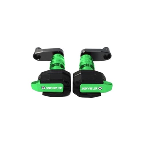 Sliders de cadre de moto YZF-R3 protection anti-chute CNC vert