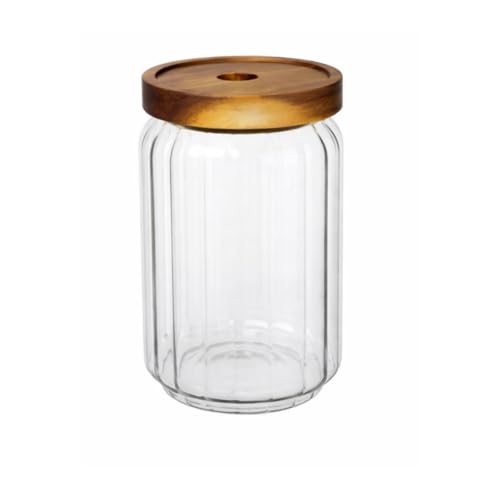 Pote Hermético Osaka Vidro Borossilicato com Tampa de Acácia (1.1, Litros)