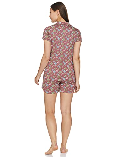 Image of Clovia Women's Cotton Casual Regular Pajama Set (LS0094A15XL Pink XL)