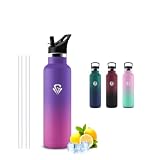Botella Agua Acero Inoxidable- Cantimplora Termica 500ml- A Prueba de Fugas-...