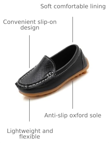 Image of Boys Girls Loafers Dress Flats Slip-On Oxford Casual Moccasins School Walking Boat Shoes(Toddler /Little Kid /Big Kid)