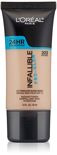 L'Oréal Paris Infallible Pro-Glow Foundation, Nude Beige, 1 fl. o...