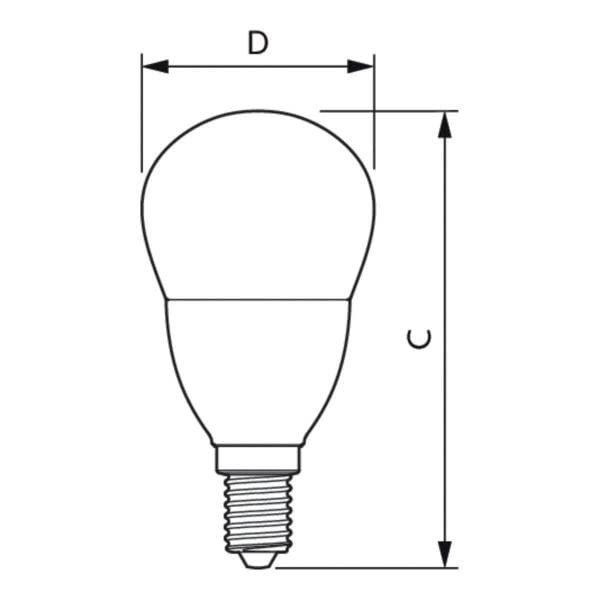 Philips CorePro LED P48 7W (60W Equivalent) E14 SES Frosted Lustre Bulb, Warm White 2700K, Energy Saving LED Lamp, Small Edison Screw, Non-Dimmable, Long Life Replacement - Image 4