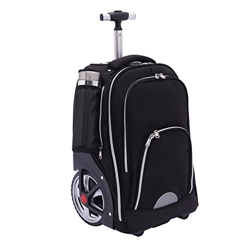 Wulimasun Sac Dos roulettes 33 * 25 * 49cm,Trolley Sac à Dos 45l Grande Capacité Sac à Dos IdéAl pour Bagages à Main avec Roues,pour Voyages Courts, De...