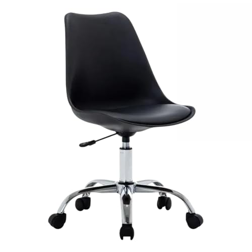 La Mejor Lista de Venta de Sillas de Oficina los mejores 5. 43 EASY DECOR Silla de Oficina Acolchada para Escritorio con Ruedas Giratorias 360, en Piel Sintética Cómoda Ergonómica y Funcional. (Negro)