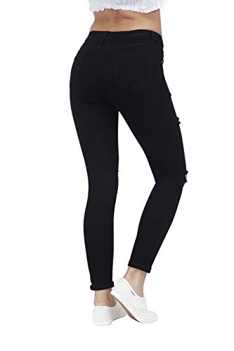 Image of Women's High Waisted Jeans for Women Ripped Skinny Stretch Jeans Distressed Butt Lifting Denim Pants
