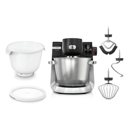 Bosch Küchenmaschine Serie 6 2 Schüsseln 5 5 l (Edelstahl Kunststoff) integr Waage 7 Automatikprogramme 7 Stufen Planetenrührwerk Knethaken/Rühr-/Silikonbesen spülmaschinenfest MUMS6ZS18