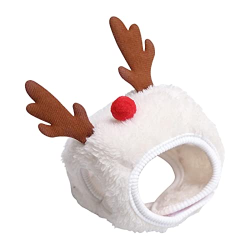 Image of Enakshi Cute Christmas Dog Hat Warm Winter Soft Headdress for Dogs Party Festival White L|Pet Supplies | Dog Supplies | Costumes