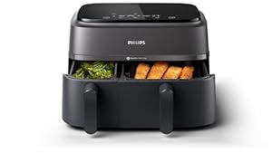 Friteuse Aérothermique Philips Série 3000 - Double Panier, 9L
