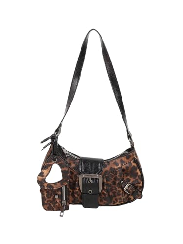 Image of GORGLITTER Women's Y2k Shoulder Bag Buckle Western Vintage Hobo Pu Leather Handbags with Coin Purse