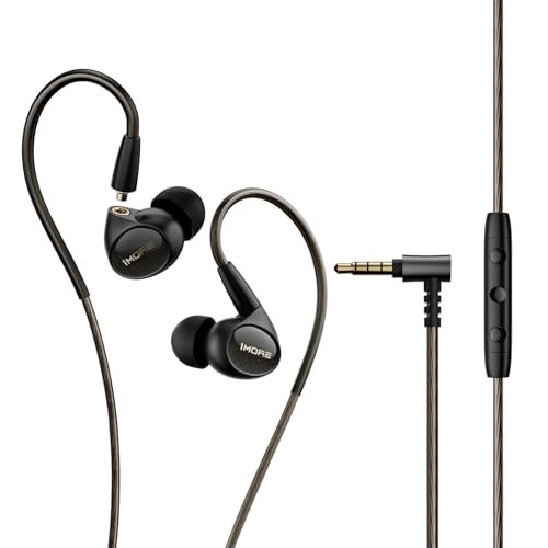 1MORE Penta Driver in-Ear Monitor Earphones, Hi-Res Certified Hybrid Multi-Driver HiFi Wired IEM Headphones, Detachable MMCX Connector, MEMS Mic and 3-in-1 Control, for Smartphones/PC/Tablet