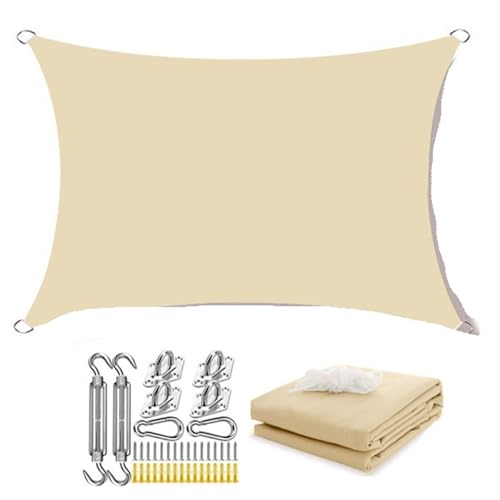 Auvent rectangulaire imperméable et toile d'ombrage extérieure pour jardin et terrasse