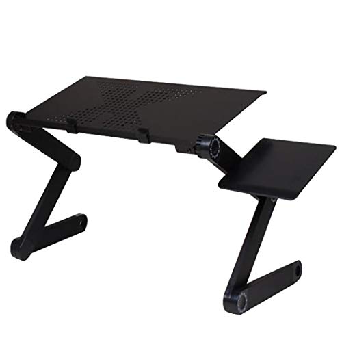 Preisvergleich Produktbild Gfone Verstellbar Laptop Schreibtisch Tragbar Notbooke Tisch Schwarz Notebooktisch Bildschirmständer als Betttisch Laptoptablett Lese Tisch
