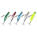 Moynagh 5Pcs Spinner Fishing Lures with Hook Long Cast Metal Lures Hard Metal Spinner Baits Fishing Accessories for Freshwater